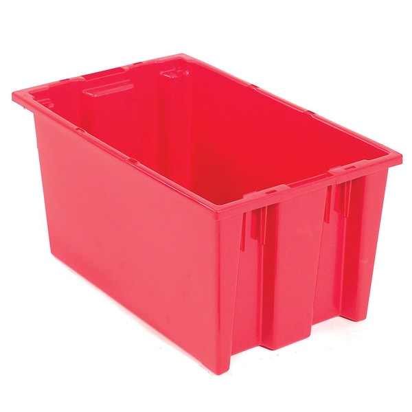 Quantum Storage Systems Stack & Nest Storage Container, 19-1/2 in L x 13-1/2 in W x 8 in H, Red, Polypropylene SNT200RD - main